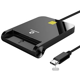 ZOWEETEK CAC Reader USB C, lector de tarjetas CAC militar, DOD militar USB de acceso común CAC, compatible con Windows 10/11, Mac OS 10.15 y Linux (tipo C)