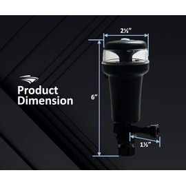 Pactrade Marine Black Housing Navigation Light Surface Mount Adhesive Base LED AA Battery Operated (Green + Red with Base Mounts, Adapters & Bracket)