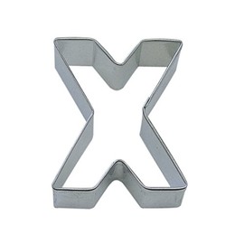 R&M Letter X Cookie Cutter in Durable, Economical, Tinplated Steel