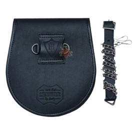 TH Celtic Circle Double Embossed Leather Day Wear Sporran