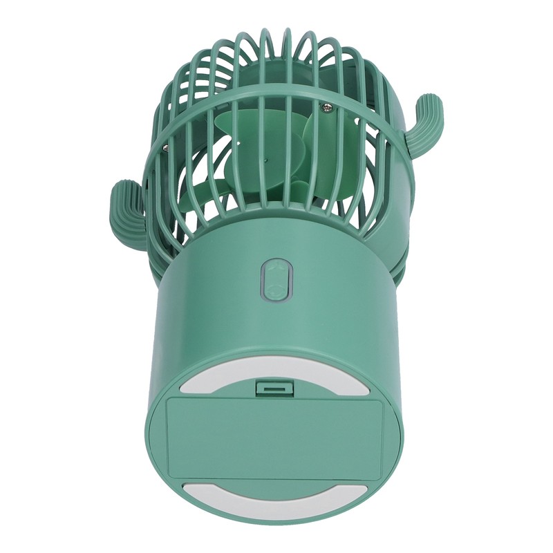 Mini Fan Cactus Shape Shaking Head Low Noise USB Charging