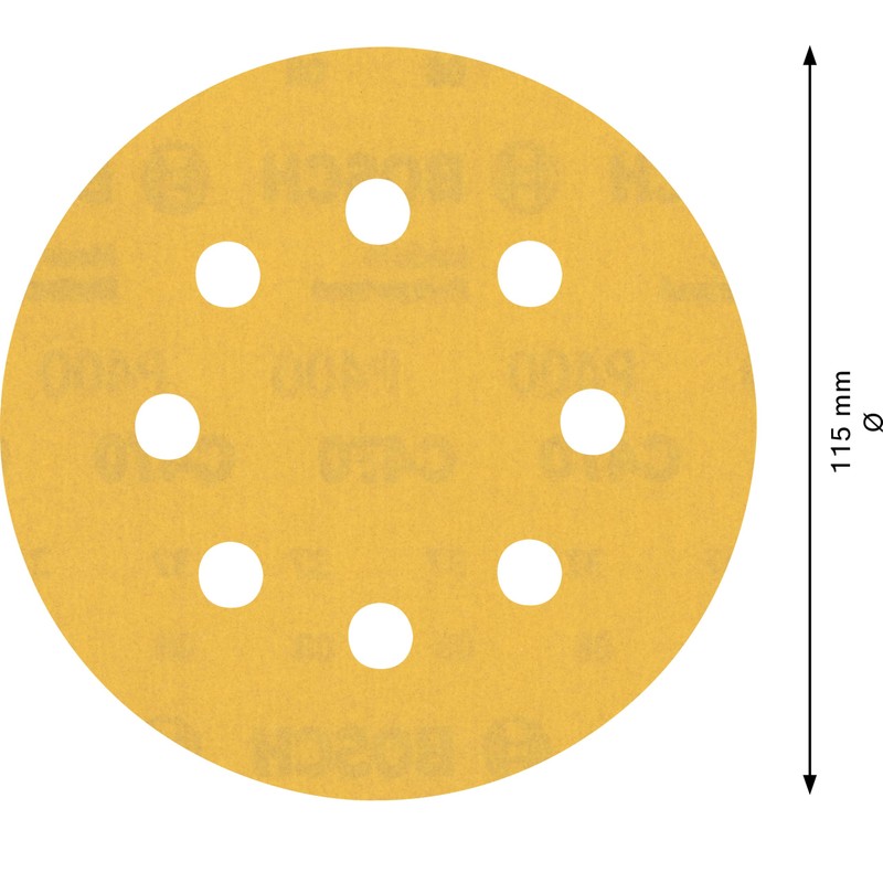 Bosch Professional Expert C470 Sandpaper with 8 Holes (for Hardwood,
