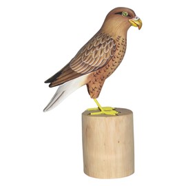 Brave Wings Hand Carved Wooden Eagle ~ While Tailed Eagle 23.2cm High ~ Ornament Sculpture Figurine Statue Unique Table Decoration Home Decor ~ 5408