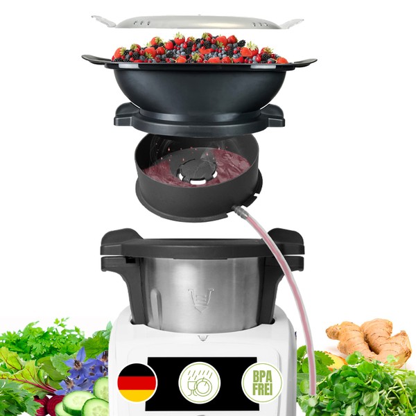 MixFino Juicer for the Monsieur Cuisine Connect & Smart - 99 Minutes Juicing without Bowl Empty - Juice without Pressing