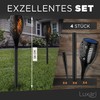 Luxari Garden Torch Solar - 4 x Realistic Solar Torches