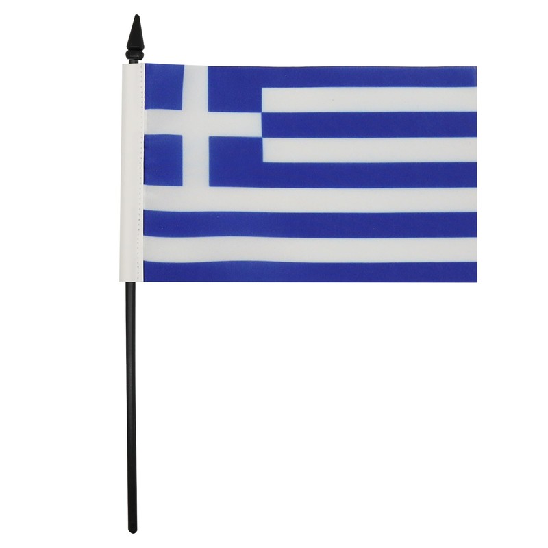 Greece Table Flag 4'' x 6'' - Greek Desk Flag
