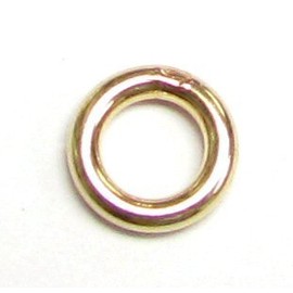 10 pcs 14k Gold Filled Round Closed Soldered Jump Rings 5mm 18ga 18 gauge Wire Connector/Findings/Yellow Gold