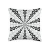 Starlight Speeding Mid-Century Pattern Black On White Throw Pillow