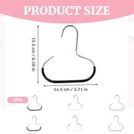6 PCS Durable Steel Hangers Maximize Closet Space with Versatile Storage, Hat Hanger Organizer, Space-Saving Wardrobe Solution with Black Pink White Color