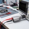 Cleqee BNCオスからデュアル4mm安全バナナソケット（メス）変換アダプタ 絶縁タイプ 1PCS 計測器・ラボ用