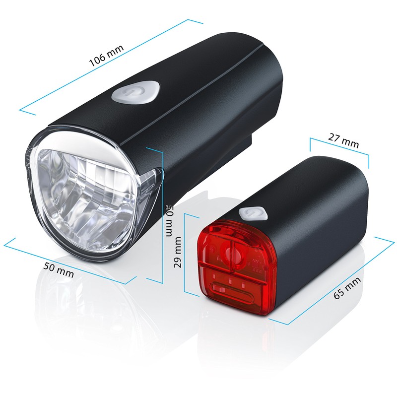 Bicycle Light Set (German Road Traffic Licensing Regulations), Approved LED
