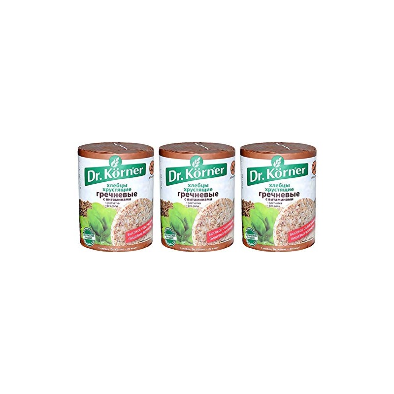 Dr. Korner Buckwheat Crispbread Puffed Cakes Gluten Free Vegan, 3.53