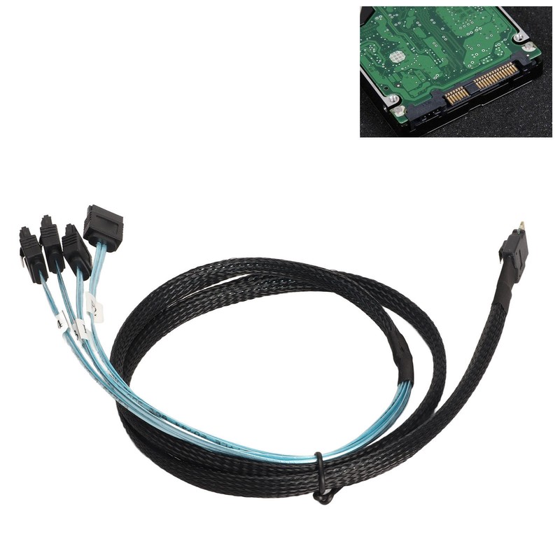SAS Cable SFF‑8654‑4 SATA 7 Pin Array Disk Faster Transmission