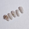 Winter Glow Handmade Nail Tips - Coffin Midi / 윈터글로우