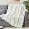 DREAMNINE Luxe Thick Fluffy Ruched Faux Rabbit Fur Throw Blanket