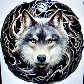 Fashion Jewelry WOLF CELTIC ANIMAL VIKING HEAD EYE German Silver Pendant On 20" to 22" Necklace