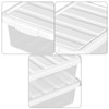 Buyitt 14 Quart Plastic Clear Storage Bin, Stackable Latching Box