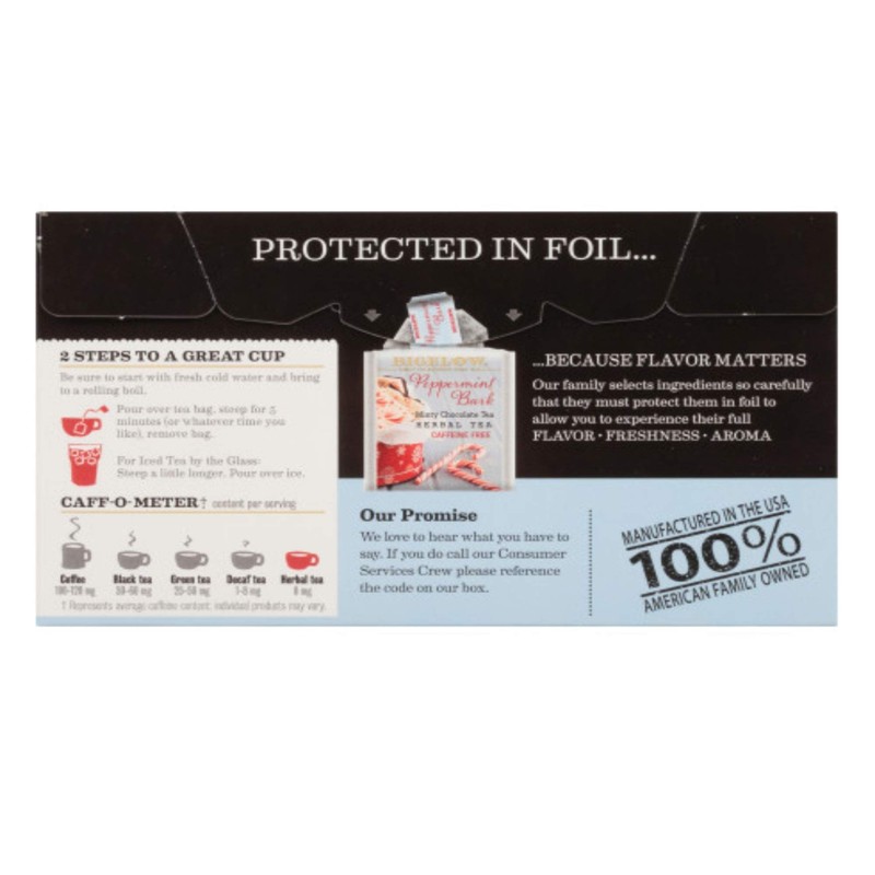 Bigelow Limited Edition Peppermint Bark Herbal Tea - 18 tea