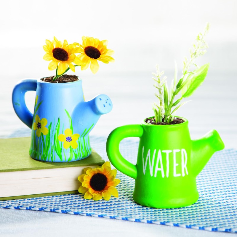 Fun Express 5" x 3 1/2" DIY Ceramic Watering Can