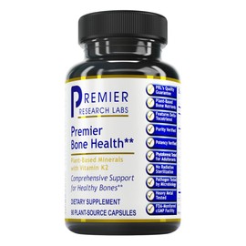 Premier Research Labs Premier Bone Health - Bone Health Vitamins, Bone Strength Supplement for Women & Men, Calcium Supplement with Vitamin K2, Healthy Bone Support - 90 Capsules