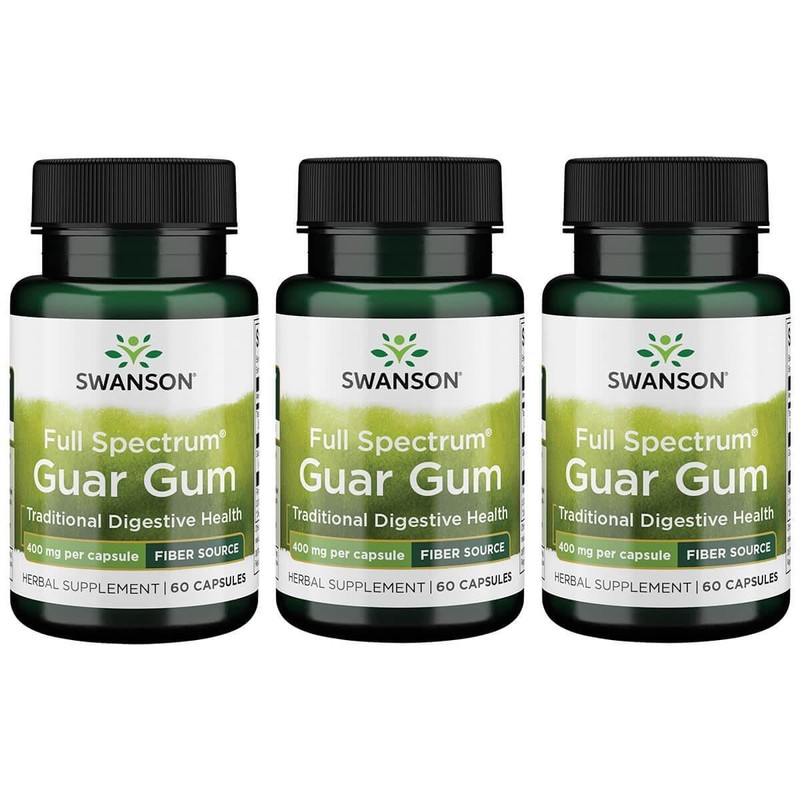 Swanson Full Spectrum Guar Gum 400 mg 60 Caps (3