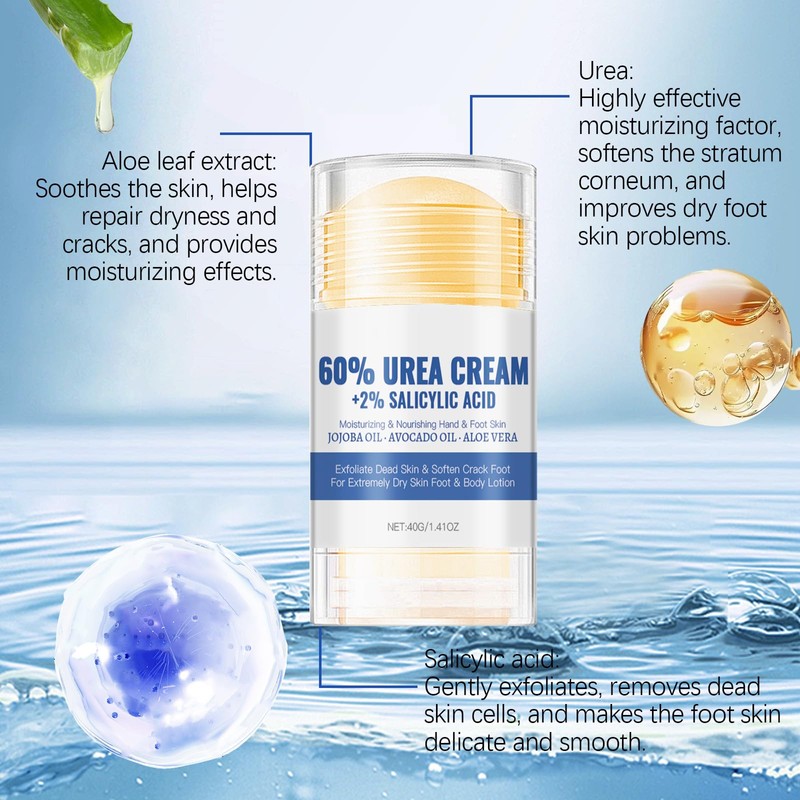 Urea Cream 60 Percent for Feet - 2pcs Urea Foot