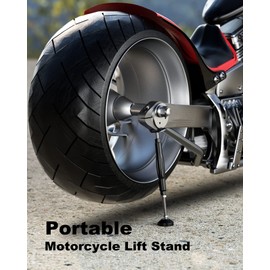 BRCOVAN Motorcycle Stand Wheel Chain Cleaning Maintenance Stand, Portable Lift Stand Jack, Replacement Ridding Emergency Tool for All Motorcycle, Set Includes Brake Buckle