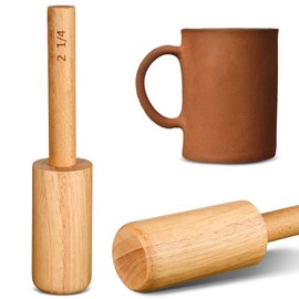Baderke Cup Pottery Molds, Create Pottery Mug Vases, Cup Molds Crockery Shaping Tool, Assist in Hand Building Crockery Mugs for DIY Ceramic Cup Mug Vase Making(2 1/4'', 9-10 oz)