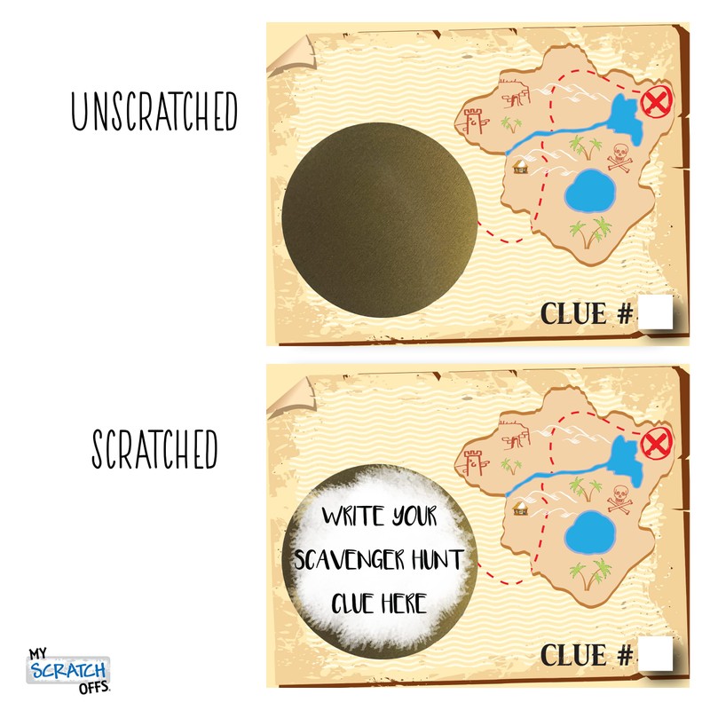 Make Your Own DIY Treasure Map Scavenger Hunt Scratch Off