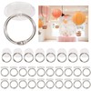 30PCS Self Adhesive Ceiling Hook Hanging Hook with Binding Rings,