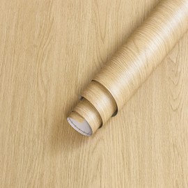 HOLOMEY Light Wood Contact Paper for Countertops Cabinets 16x78 inch Matte Thick Wooden Peel and Stick Wallpaper Waterproof Removable Self-Adhesive Wood Vinyl Wrap for Table Desk Furniture Decorative