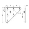 Design61 Set of 4 Mounting Plates for Furniture Feet with