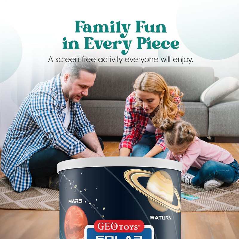 Geotoys Mini Solar System Puzzle - 100 Piece Puzzles for