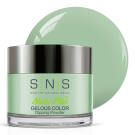 SNS Nail Dip Powder, Gelous Color Dipping Powder - Golf Coast (Green/Pastel, Cream) - Long-Lasting Dip Nail Color Lasts 14 Days - Low-Odor & No UV Lamp Required - 1oz