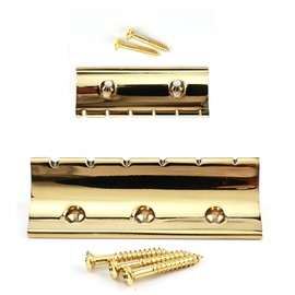 OVSAL Solid Brass Lap Steel Guitar Nut & Saddle Set, 6 String Drop-in Replacement Upgrade Hardware Accessories for Hawaiian Slide Lap Steel Guitars