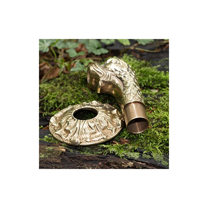 Antikas - Water Dispenser Koi Fountain Figurine Brass Gargoyle with