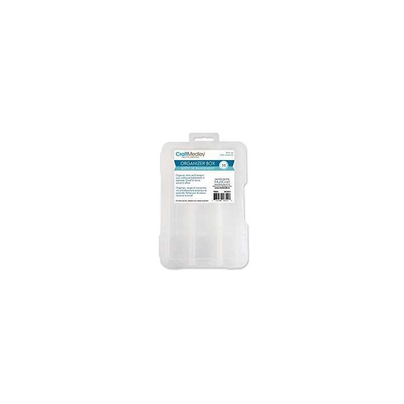 Multicraft Imports Craft Medley PB809 Organizer Box with Lid, 7"