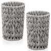 LOYIM 2 Pcs Wicker Trash Cans 2 Gallon Rattan Waste