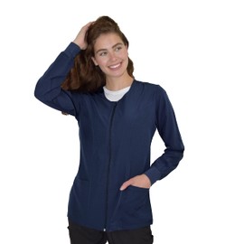 GT Performance chamarra quirúrgica con cierre frontal para mujer, azul marino / indigo (Navy/Indigo), L