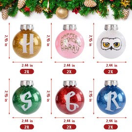 12PCS Christmas Magic Ball Ornaments ， Baubles with Strings Hanging for Holiday Party Tree Decoration Outdoor Intdoor Decor (Magic)