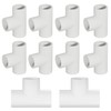 3/4" PVC 3 Way Tee Elbow Fitting, 10 Pcs Angle