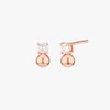 Gold&Deer 14K Goldfield Mini Cubic Ball Point Earrings Rose Gold