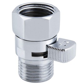 Shower Valve, Aomasi Brass Constructed Shut Off Valve Gate Flow Rate Regulator Water Flow Controller Universal Shower Head Hose Switch with Lever Handle Chrome