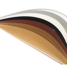 ODETOJOY Quilling Paper Gradient Quilling Strips 3mm Crafts Filigrana Paper 1/8inch Rainbow Color 120pcs Length 21inch (Brown)
