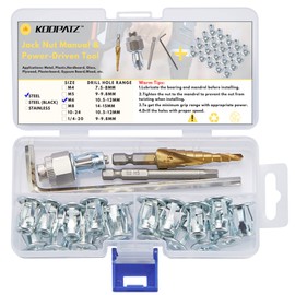 M6 Jack Nut with Installation Tool Threaded Insert Petal Nuts Nutserts Jacknut Srew Anchor Spider Rivnut Blind for Plastic Polywood Pressboard Hardboard Thin Board Hollow Wall