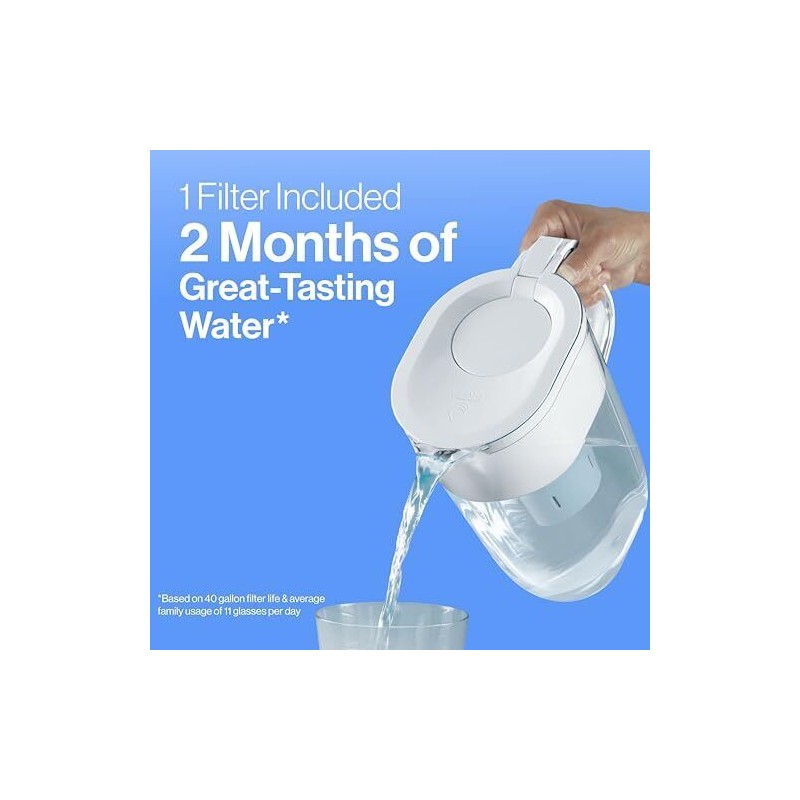 Brita Metro 6 Cup Red Water Filter Pitcher BPA Free