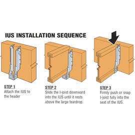 25 Pack Simpson Strong Tie IUS2.56/11.88 2-5/8" x 11-7/8" Face Mount I-Joist Hanger w/Snap-Grip Seat