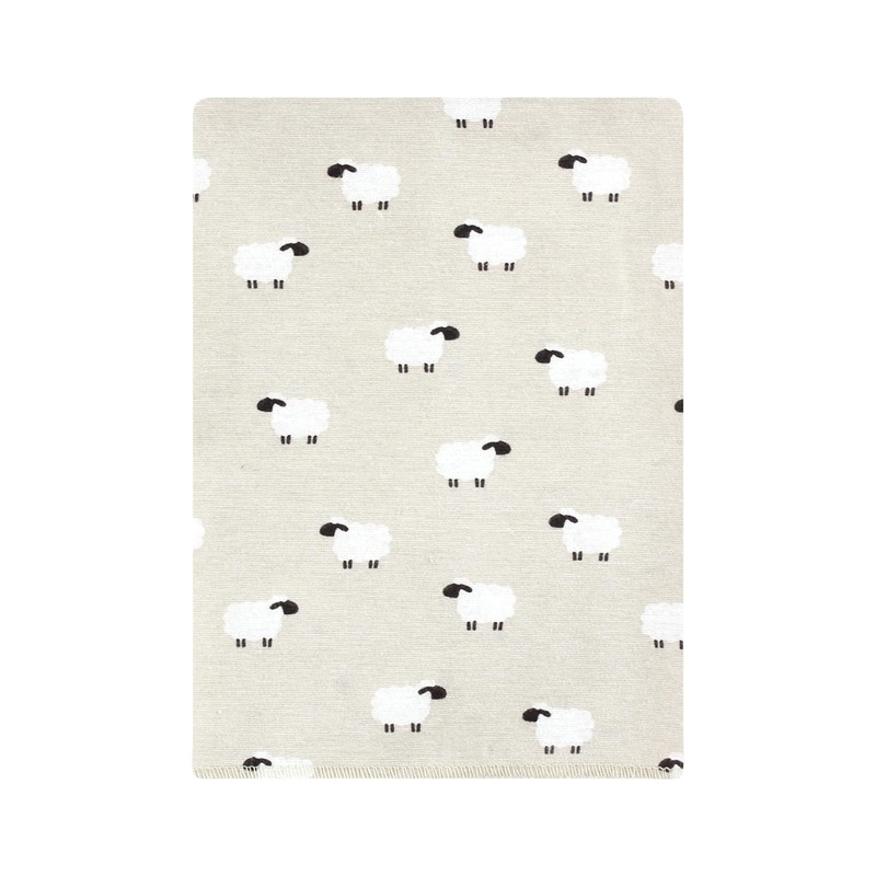 Hudson Baby Unisex Baby Flannel Burp Cloth 12pk, Taupe Sheep,