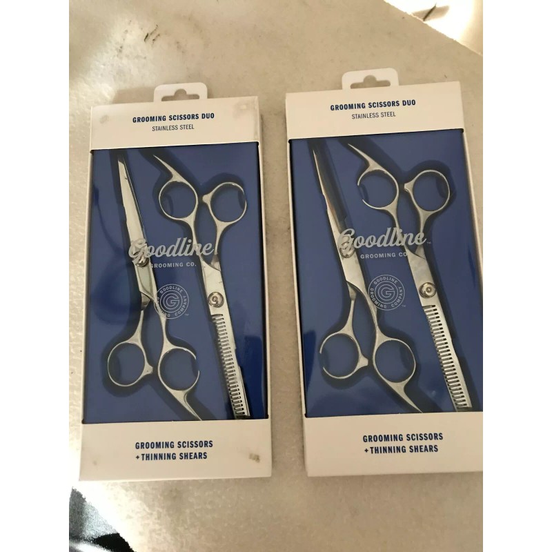 GOODLINE GROOMING SCISSORS + THINNING SHEARS - TWO SETS !!