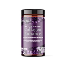 ResVitále Collagen Enhance - Beauty Supplement with Hyaluronic Acid & Resveratrol - 60 Capsules